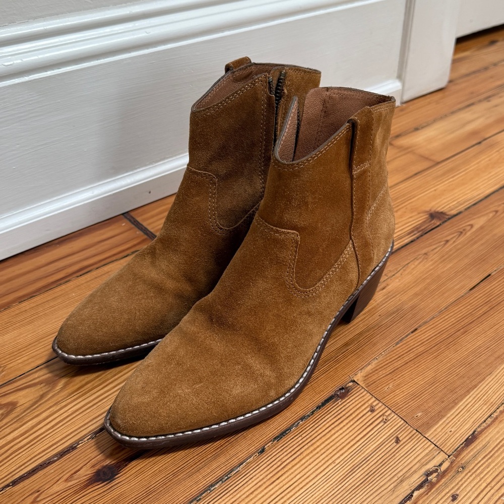Madewell Tan Suede Ankle Boots